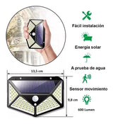 LAMPARA SOLAR CON SENSOR DE MOVIMIENTO⚡🚨